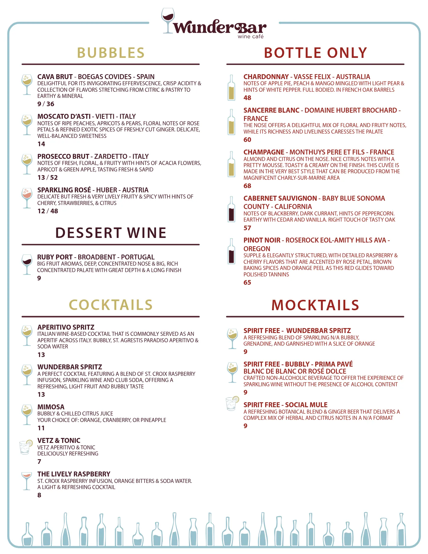 Page 2 of WunderBar Menu