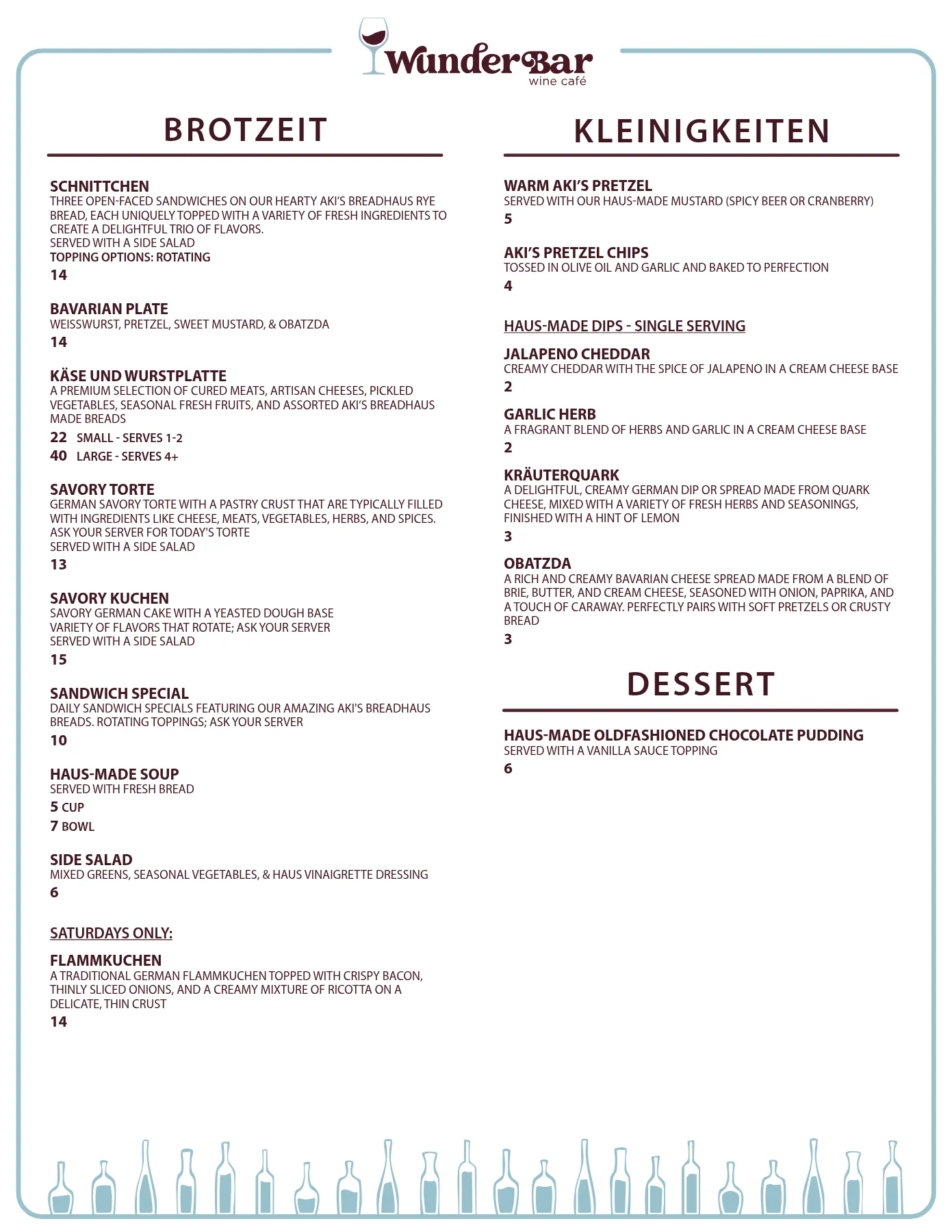 Page 4 of WunderBar Menu